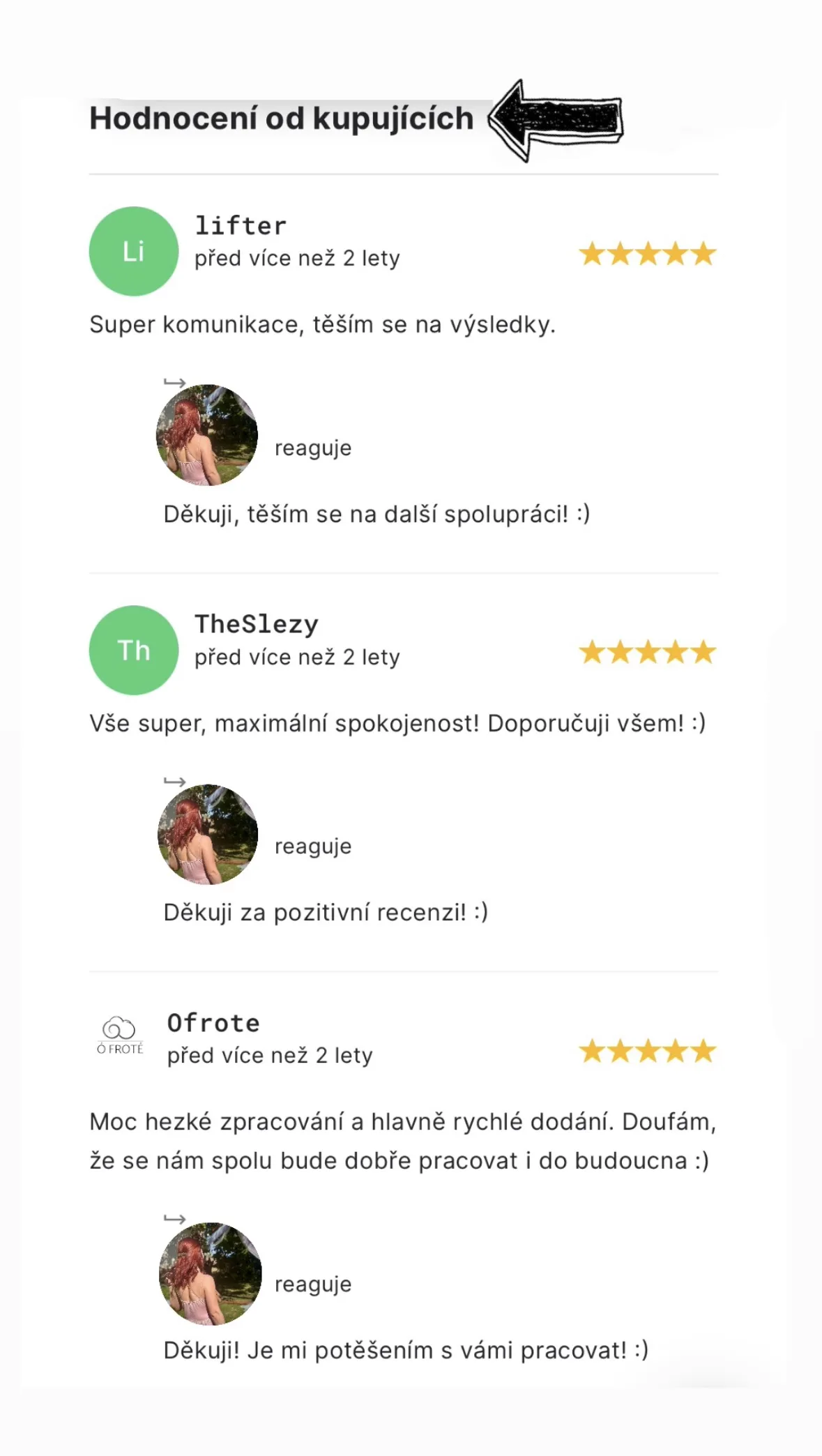 Hodnocení zákazníků