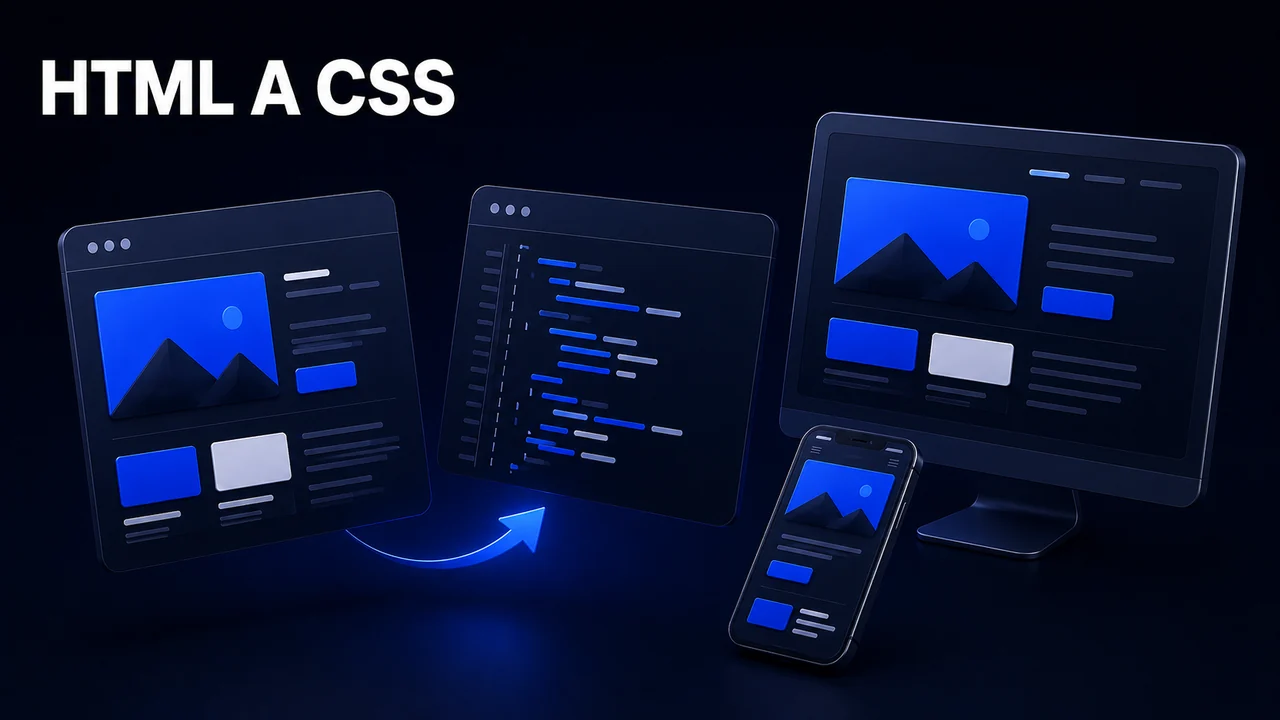 Kódování HTML a CSS — z grafického návrhu do funkčního kódu